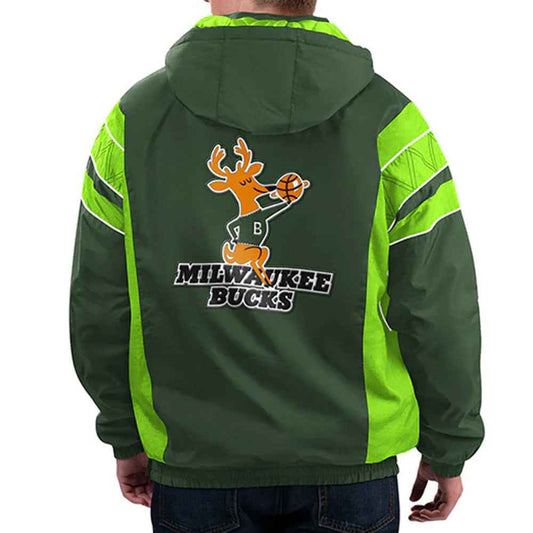 Milwaukee Bucks Force Green Pullover Jacket