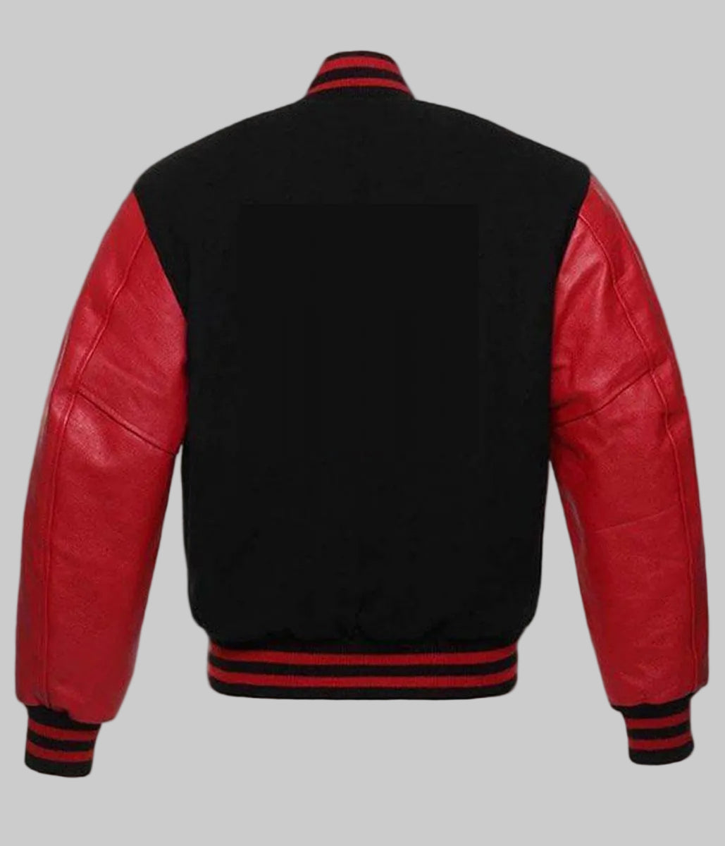 Chicago Bulls Black Varsity Jacket – Back View