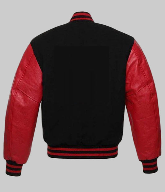 Chicago Bulls Black Varsity Jacket – Back View