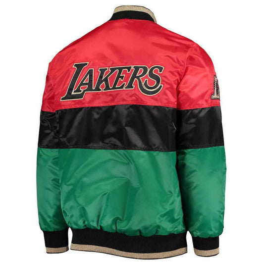 75th Anniversary LA Lakers Satin Color Block Jacket