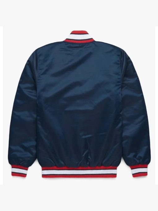Atlanta Braves Blue Satin Jacket – Back View