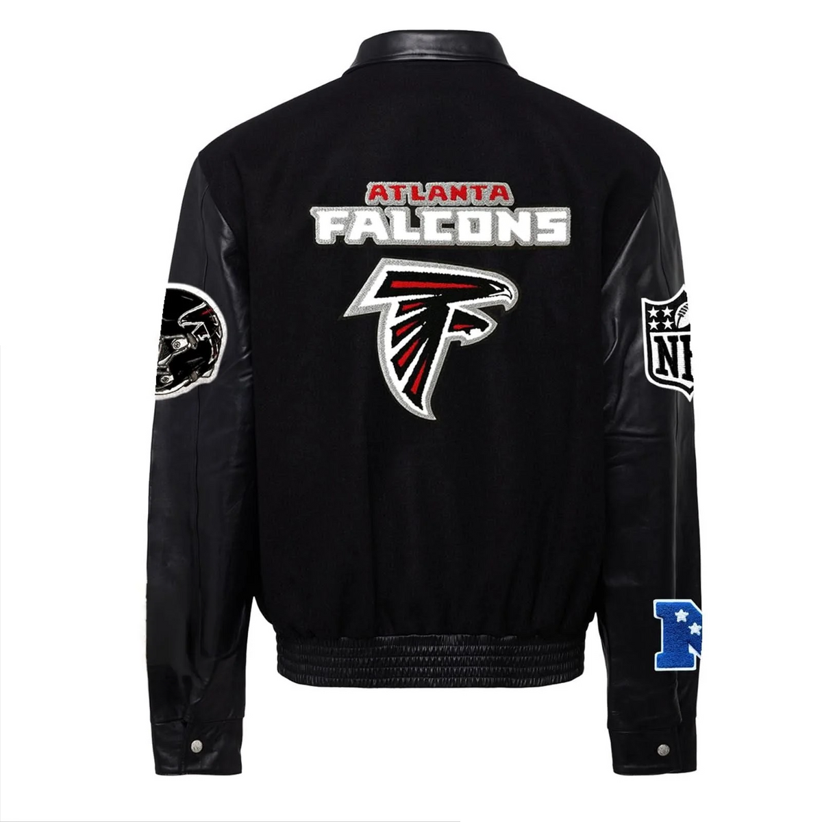 Atlanta Falcons Black Varsity Jacket – Back View