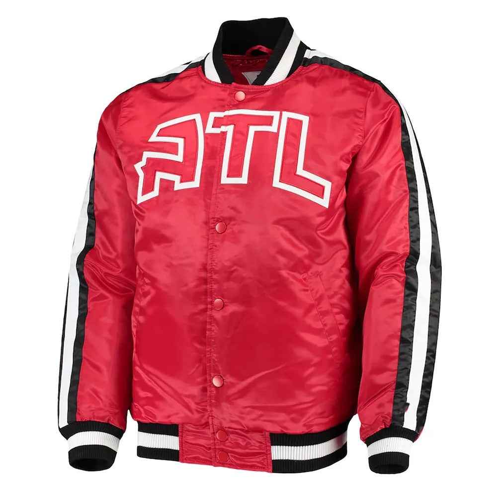Atlanta Hawks The Offensive Red Varsity Satin Jacket