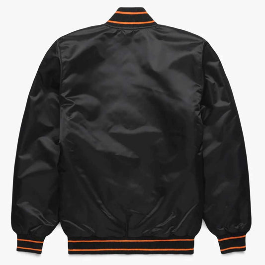 Baltimore Orioles Black Satin Jacket – Back View