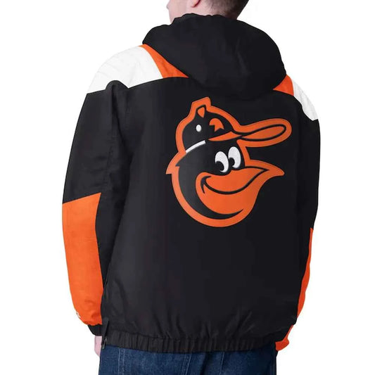 Black Baltimore Orioles Charger Half-Zip Pullover Jacket