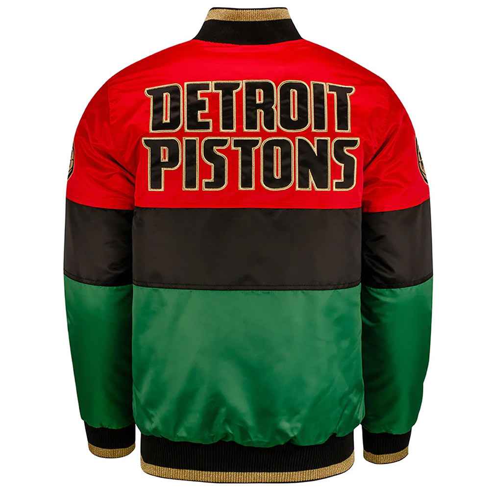 Black History Month Detroit Pistons Color Block Jacket