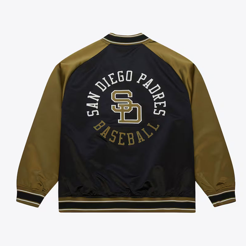 San Diego Padres Black Satin Jacket – Back View