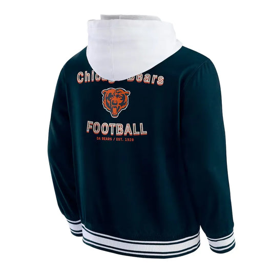 Chicago Bears Navy Blue Sports Jacket – Back View