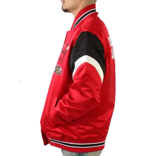 Chicago Bulls Eastern Scarlet Satin Jacket