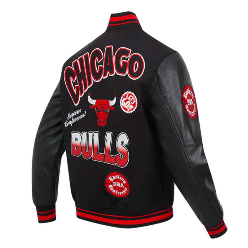 Chicago Bulls Turn It Up Classic Rib Varsity Jacket
