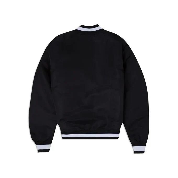 Chicago Cubs Black Satin Jacket – Back View