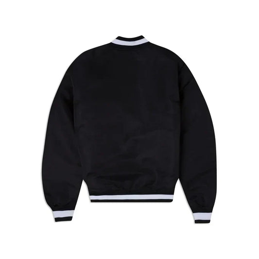 Chicago Cubs Black Satin Jacket – Back View