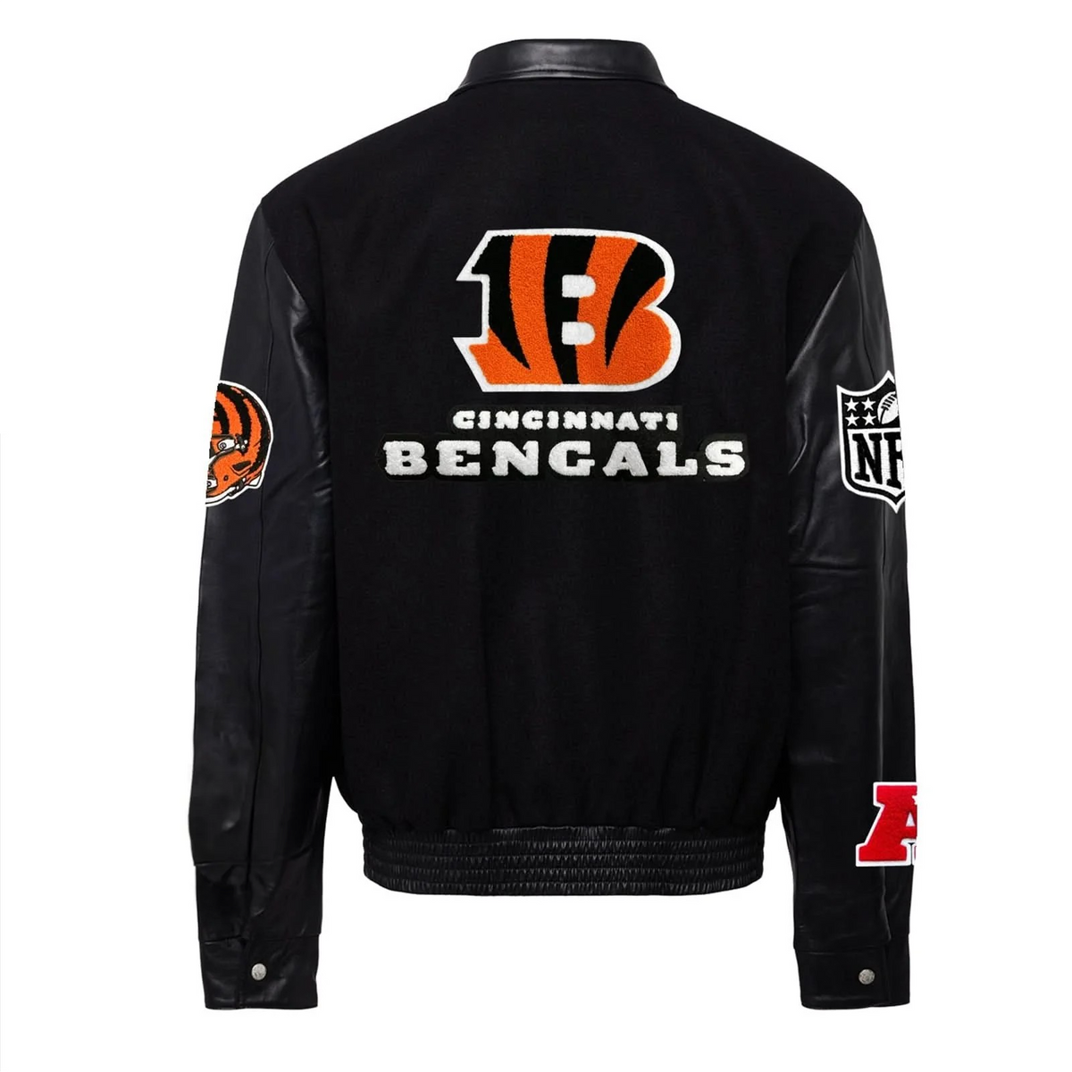 Cincinnati Bengals Black Varsity Jacket – Back View