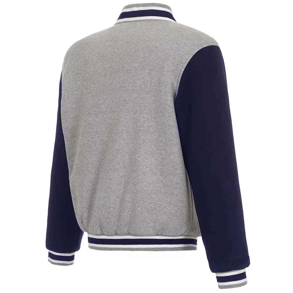 Cleveland Cavaliers Varsity Navy Blue and Gray Jacket