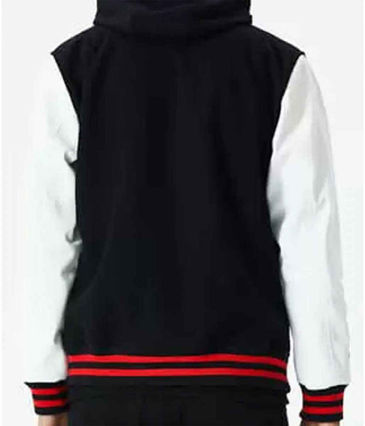Detroit Tigers Letterman White and Black Jacket