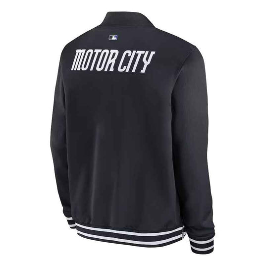 Detroit Tigers Motor City Black Bomber Full-Zip Jacket