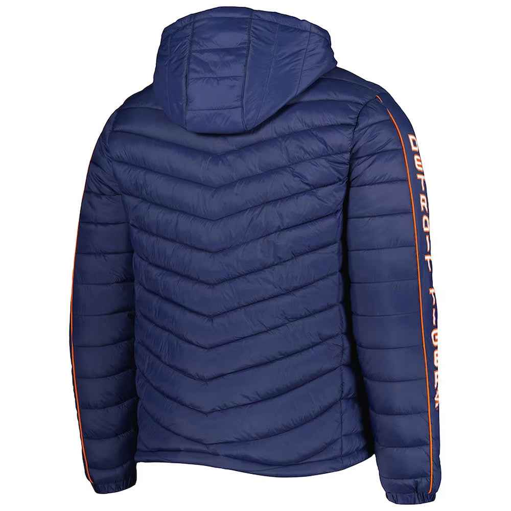 Detroit Tigers Splitter Soft Down Touch Navy Blue Hoodie Jacket