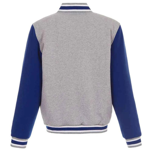 Golden State Warriors Gray and Royal Varsity Wool Jacket