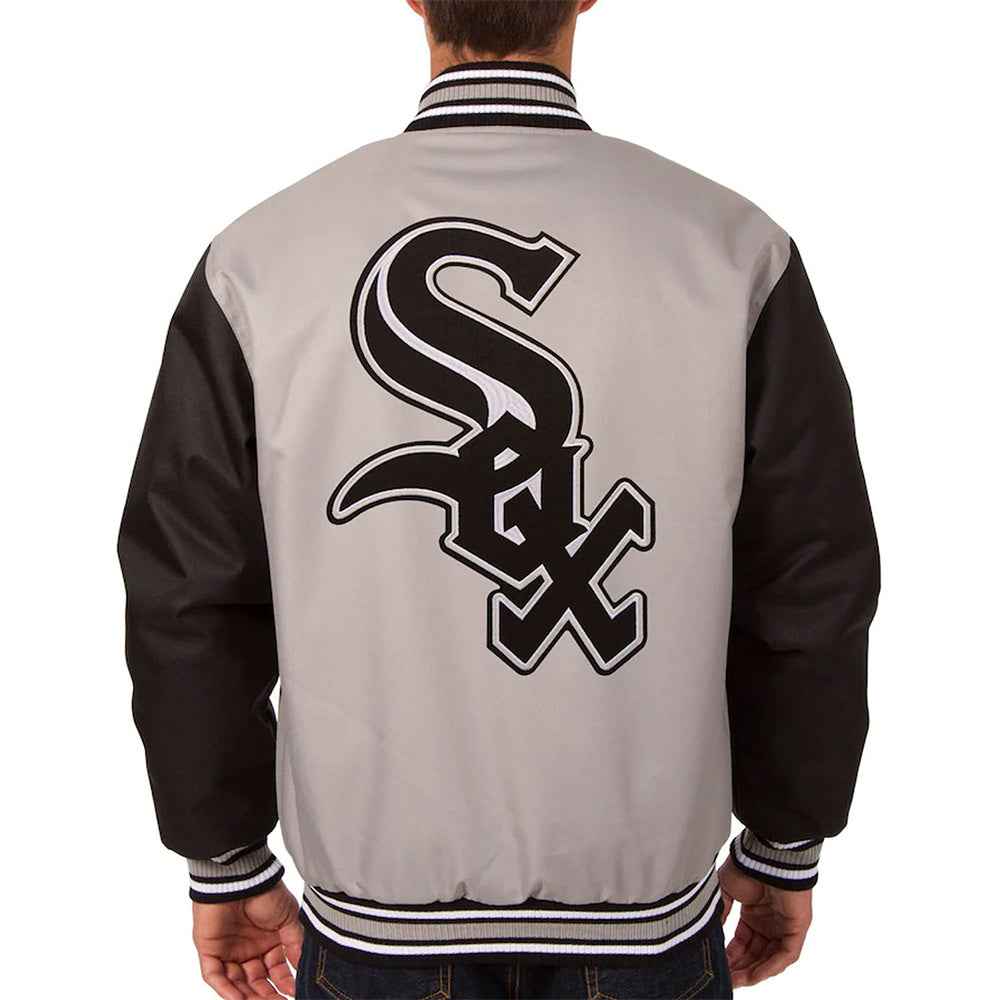 Gray/Black Chicago White Sox Poly Twill Jacket