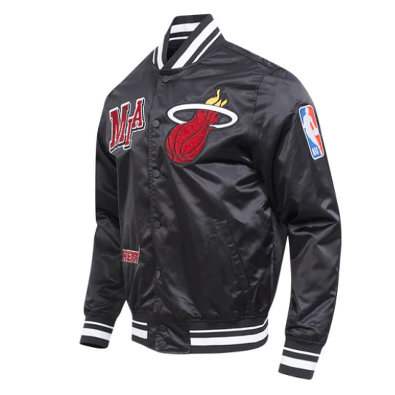 Miami Heat Satin Jacket – Close-Up Detail