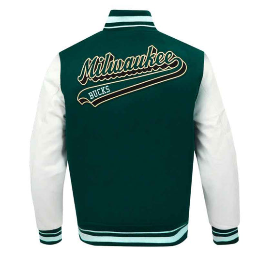 NBA Milwaukee Bucks Classic Rib Varsity Jacket