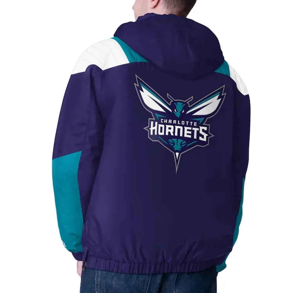 NBA Teal Charlotte Hornets Charger Half-Zip Pullover Jacket