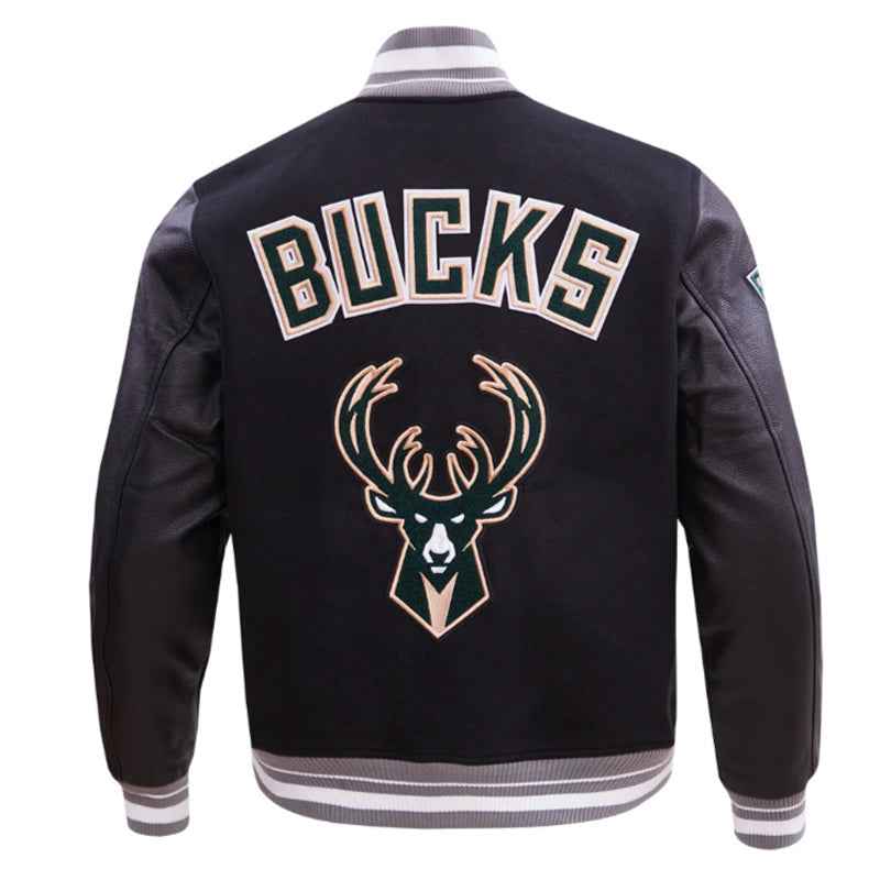 Retro Milwaukee Bucks Classic Rib Varsity Jacket