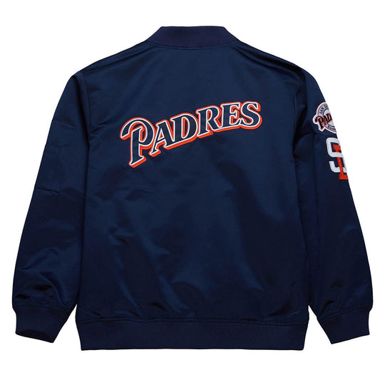 San Diego Padres Navy Satin Jacket – Back View
