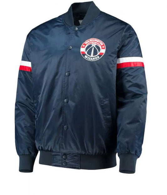 Washington Wizards Blue Sports Jacket – Back View