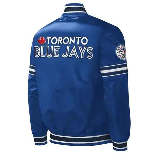 Toronto Blue Jays Royal Midfield Varsity Satin Jacket