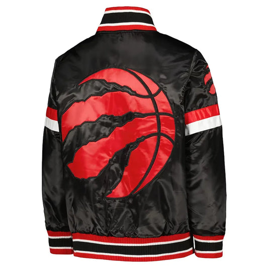 Toronto Raptors Black Satin Jacket – Back View