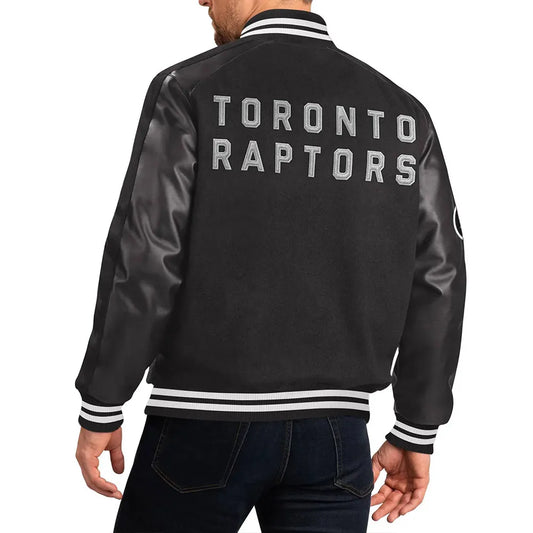Toronto Raptors Black Varsity Jacket – Front View