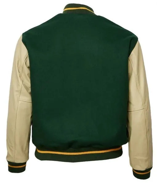Green Bay Packers Green Varsity Jacket – Back View