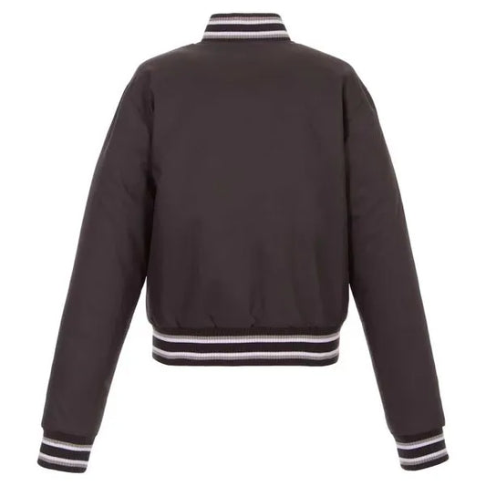 Toronto Blue Jays Black Satin Jacket – Back View