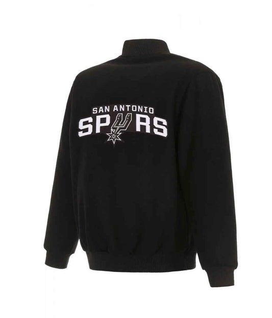 Varsity San Antonio Spurs Black Wool Jacket
