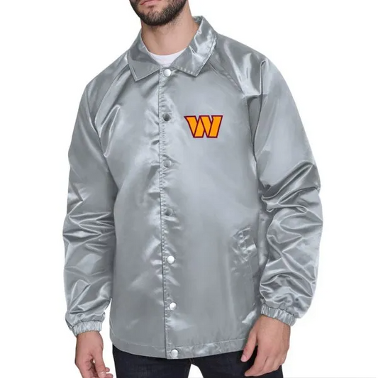 Washington Commanders Black Sports Jacket – Back View