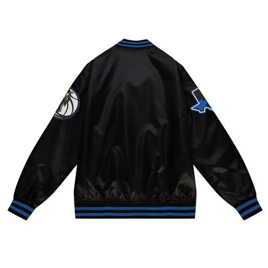 Dallas Mavericks Black Satin Jacket – Back View
