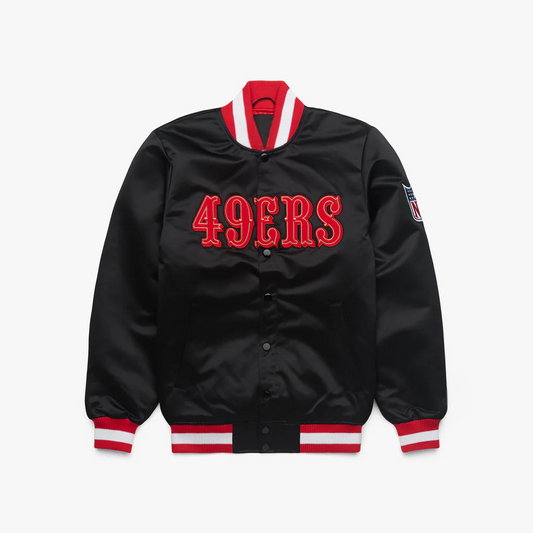 Black Black Satin Jacket – Front View