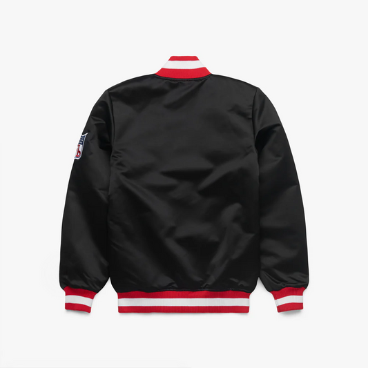 Black Black Satin Jacket – Back View