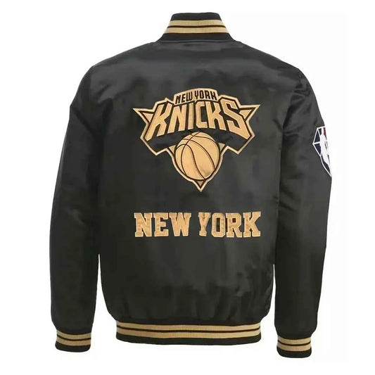 75th Anniversary NY Knicks Black Gold Jacket