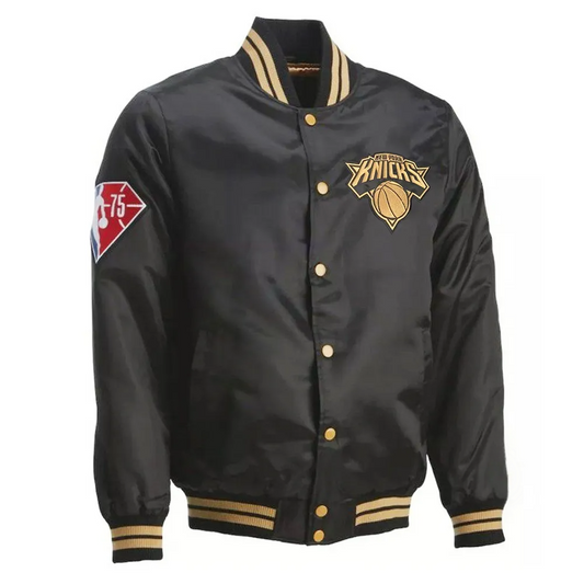 75th Anniversary NY Knicks Black Gold Jacket