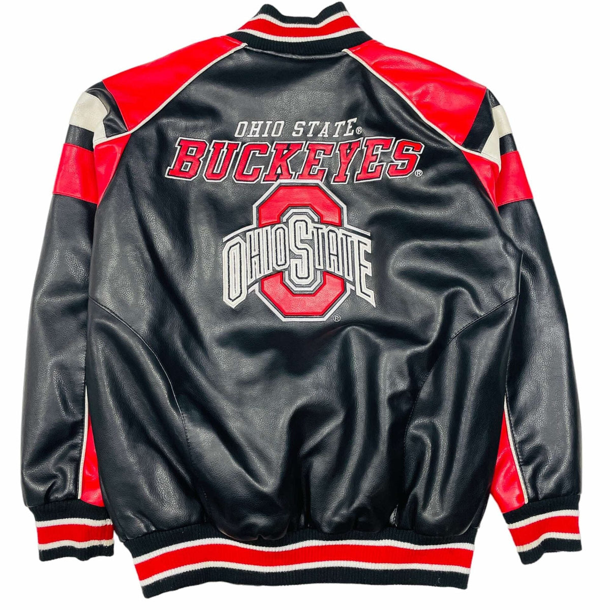 Ohio State Buckeyes Leather Jacket – Back View