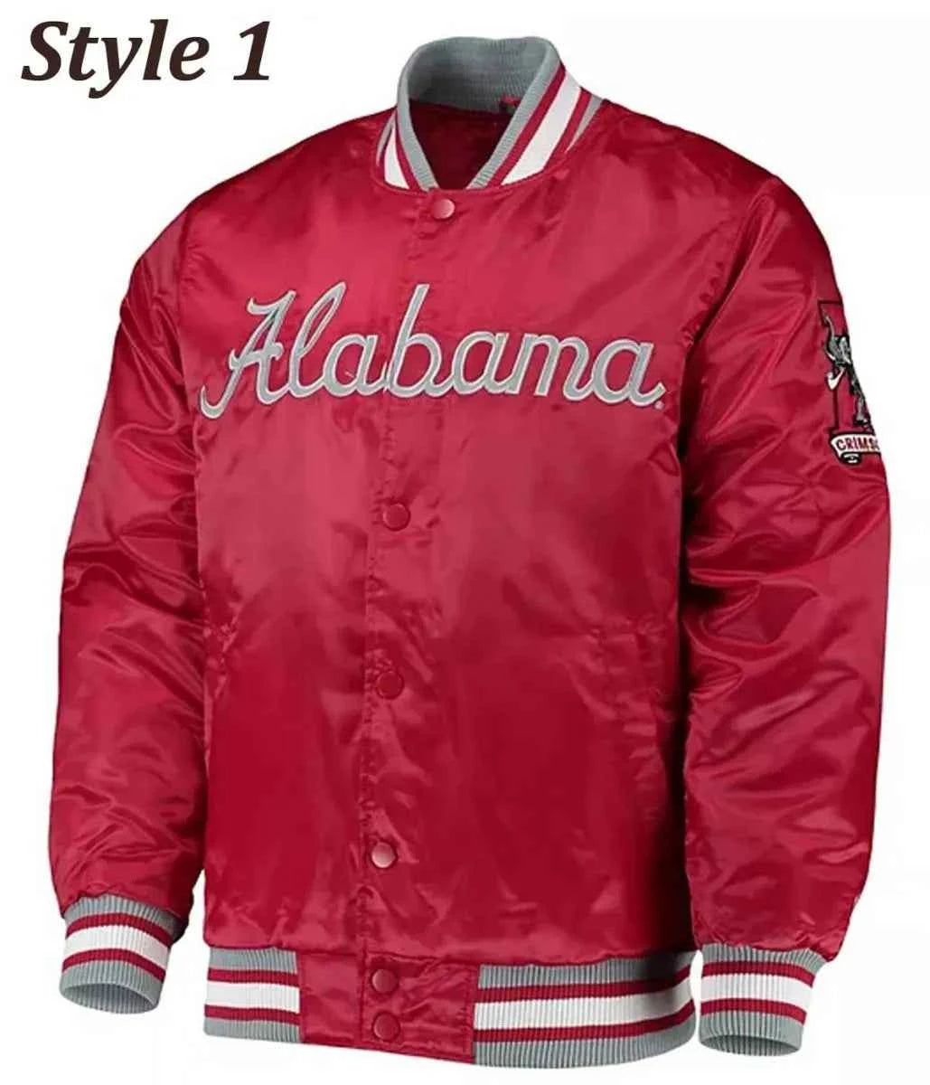 Alabama Crimson Tide Bomber Satin Jacket