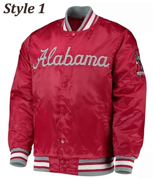 Alabama Crimson Tide Bomber Satin Jacket