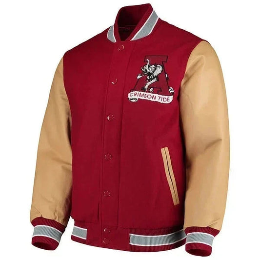 Alabama Crimson Tide Red Varsity Jacket – Front View