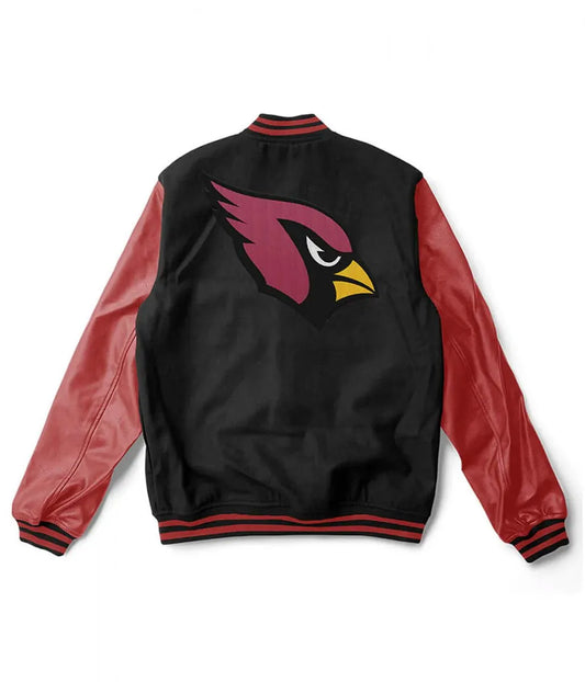 Arizona Cardinals Black Varsity Jacket – Back View