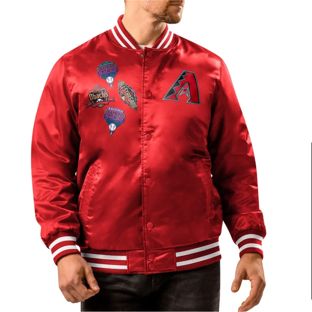 Arizona Diamondbacks Red Varsity Jacket – Front View