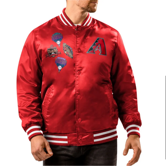 Arizona Diamondbacks Red Varsity Jacket – Front View