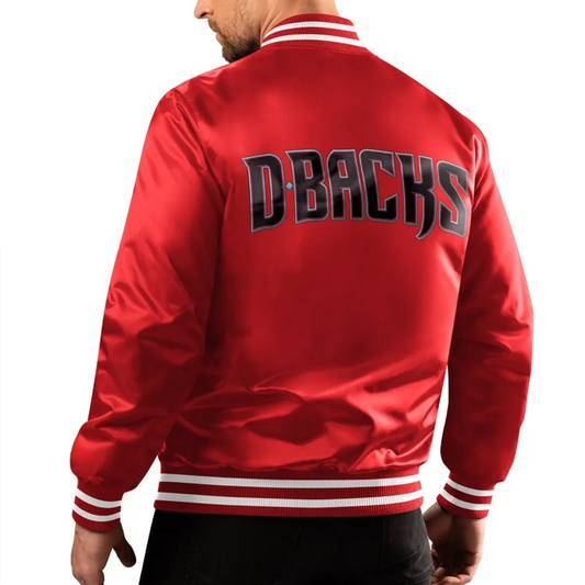 Arizona Diamondbacks Red Varsity Jacket – Back View