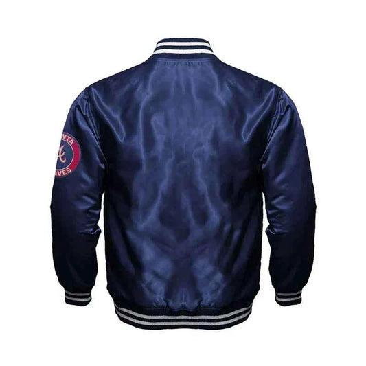 Atlanta Braves Locker Room Satin Varsity Full-Snap Jacket